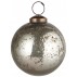 Julekugle rund glas sølv - Ib Laursen Dia: 8 cm