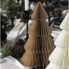 Juletræ foldet papir brun - Ib Laursen H: 34,5