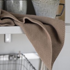 Håndklæde "Mynte" karamelfarvet strikket - Ib Laursen - 40x60