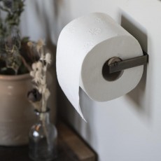 Toiletrulleholder "ALTUM" messingfinish m/ trærulle - Ib Laursen
