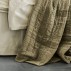 Sengetæppe quilt "Magnhild" efterårsgrøn - byNORD 160x280
