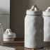Opbevaringskrukke "Lulo" hvid keramik - Nordal - 1300 ml