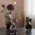 Vase "Sable" snoet glas grå - Nordal - H: 39 cm