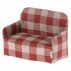 Miniature sofa m/ røde tern - Maileg