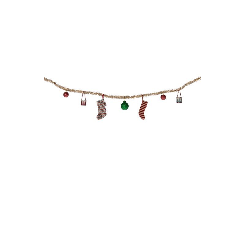 Billede af Juleguirlande m/ 7 ornamenter - Maileg L: 116 cm