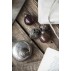 Julekugle løgformet glas sølv - Ib Laursen Dia: 6,3 cm