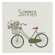 Servietter m/ cykel & "Summer"- Ib Laursen 20 stk.