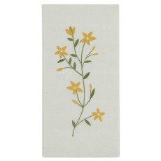 Servietter "Flora" m/ gul blomst - Ib Laursen 16 stk.