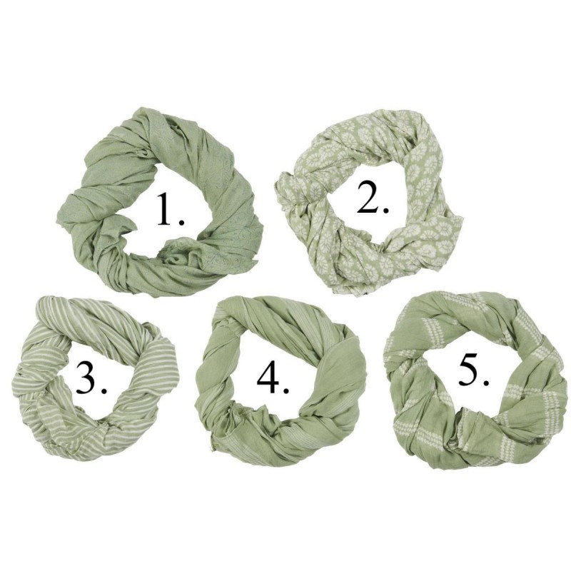 #2 - Tørklæde støvet grøn - Ib Laursen - Vælg ml. 5 modeller