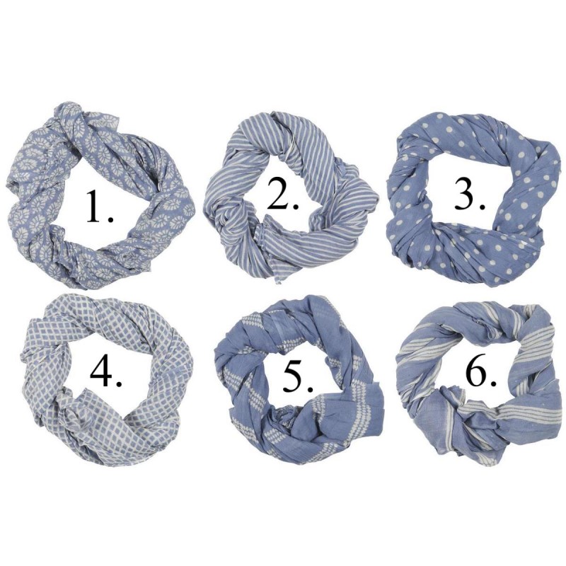 4: Tørklæde støvet blå - Ib Laursen - Vælg ml. 6 modeller