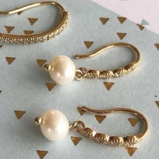 Øreringe - guld "Gaia" - Friihof + Siig 33 mm