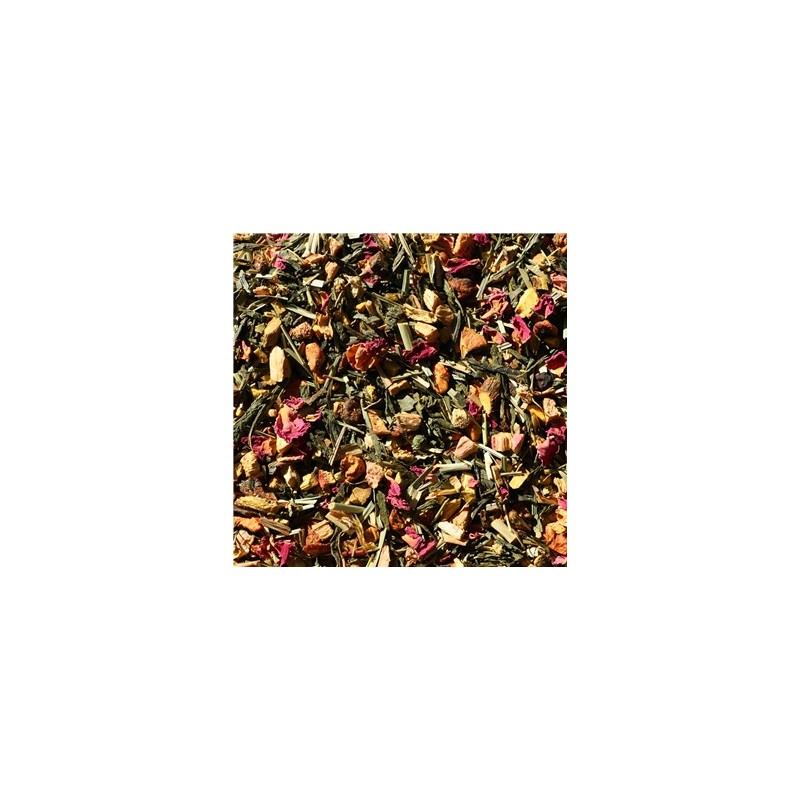 Grøn te m/ rabarber & æble - Te & kaffe specialisten - 100 g