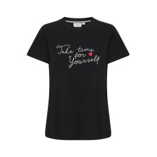 T-shirt "TovaSZ" sort m/ tekst - Saint Tropez