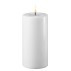 LED bloklys hvidt - Deluxe Homeart - Dia: 7,5x15 cm