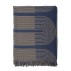 Plaid "Tiffanie" m/ blåt & lysebrunt mønster - 130x160 Bloomingville