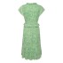 Kjole "TikaSZ" m/ grønt mønster - Saint Tropez