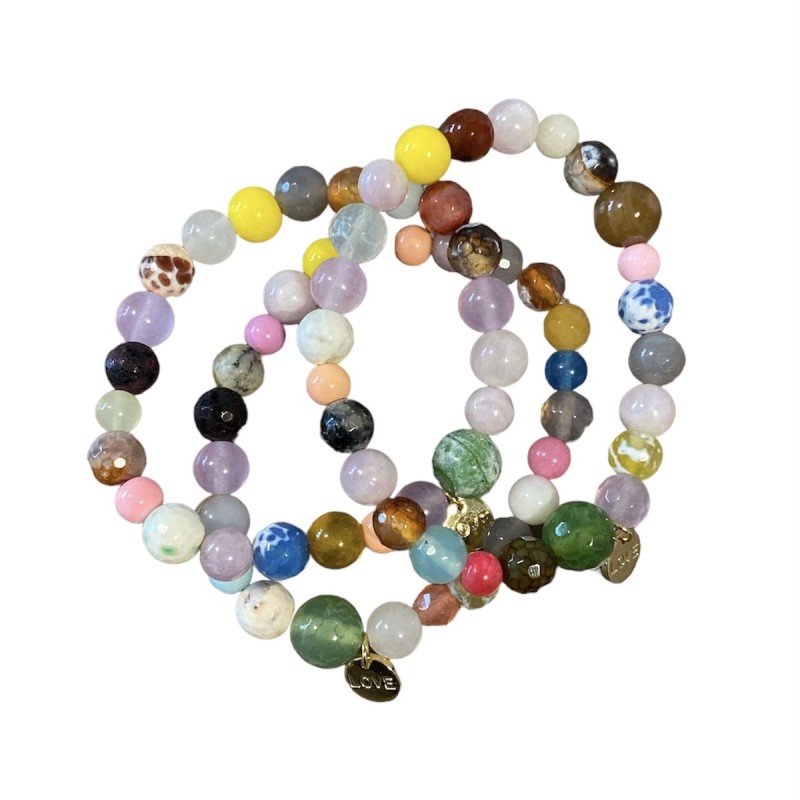 Billede af Armbånd - Friihof + Siig - multifarvet perler