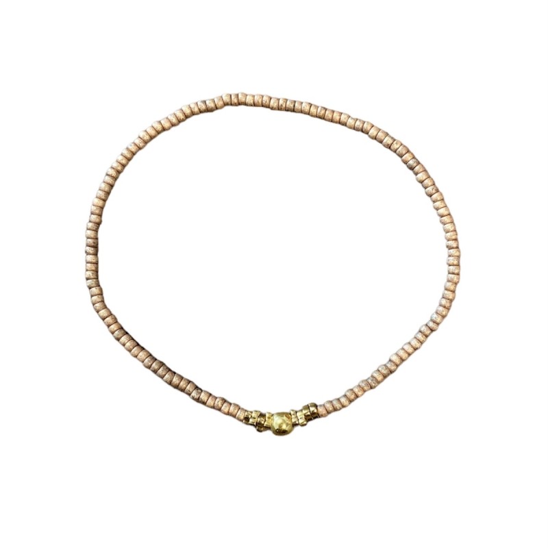 Armbånd Friihof Siig Perler Lys Brun Fra Friihof Siig