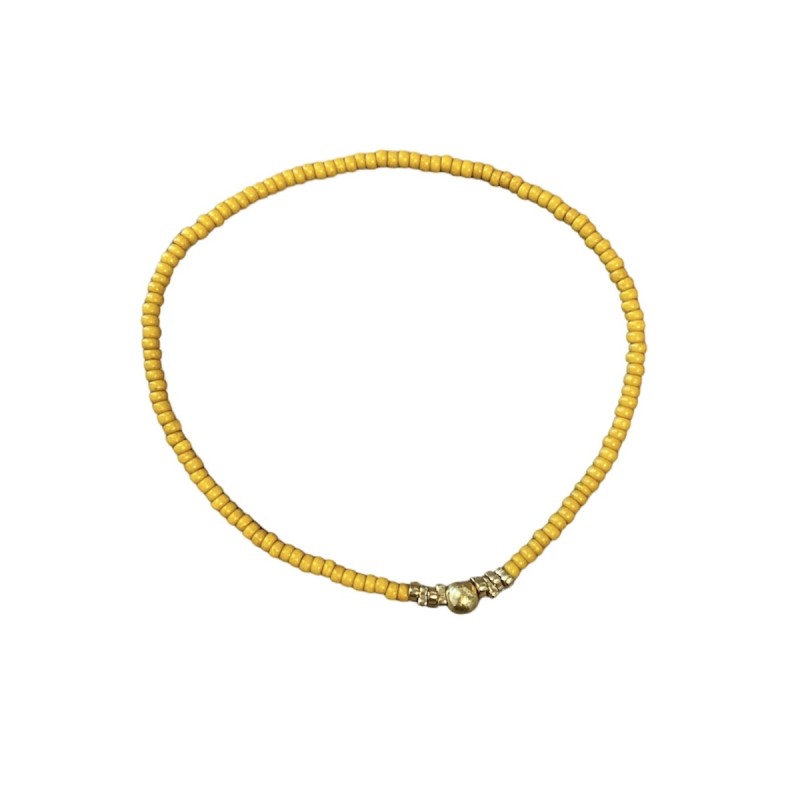 Armbånd Friihof Siig Perler Karrygul Fra Friihof Siig