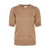 Bluse "MilaSZ" m/ korte ærmer støvet brun - Saint Tropez