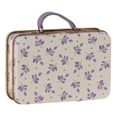 Metal kuffert "Madeline" creme m/ lilla & guld blomster - Maileg