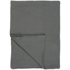 Håndklæde "Liseleje" vaffelvævet mørkegråt - Ib Laursen 100x150