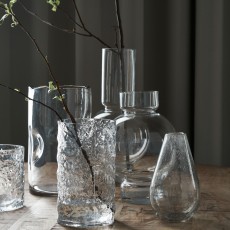 Vase "Huri" glas m/ ujævn overflade - House Doctor H: 20