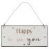 Metalskilt "Happy to see you" - Ib Laursen