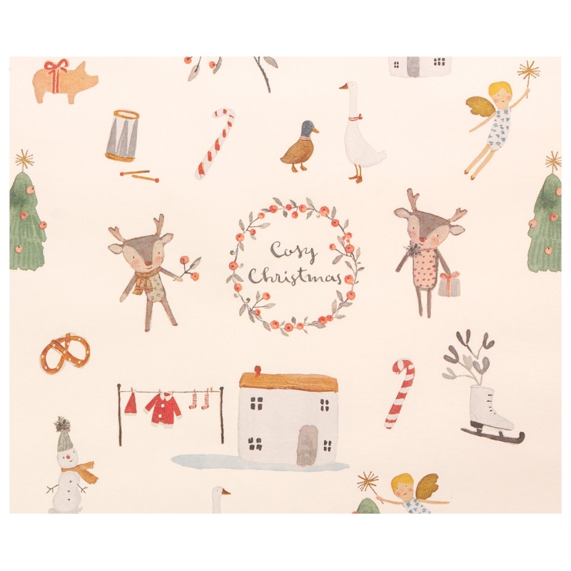 Billede af Gavepapir "Cosy Christmas" - Maileg 10 mtr.