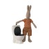 Toilet m/ sort bræt & sæde til kaniner & Teddy bamser - Maileg