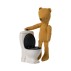 Toilet m/ sort bræt & sæde til kaniner & Teddy bamser - Maileg