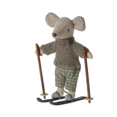 Vintermus på ski - Maileg - Storebror mus