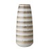 Vase "Kjeld" m/ ringe i brune & hvide toner- Bloomingville H: 40,5