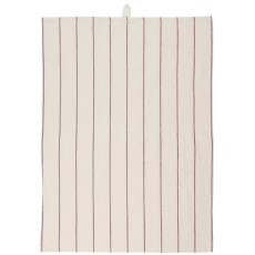 Viskestykke "Lea" m/ smalle røde striber - 50x70 Ib Laursen
