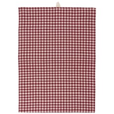 Viskestykke "Asta" rødt m/ små tern - 50x70 Ib Laursen
