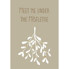 Metalskilt "Meet me under the Mistletoe" - Ib Laursen