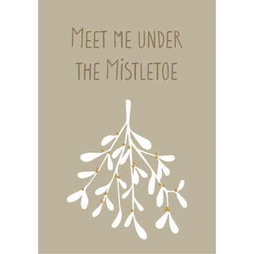 Metalskilt "Meet me under the Mistletoe" - Ib Laursen