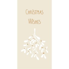 Servietter "Christmas wishes" m/ mistelten - Ib Laursen 16 stk.