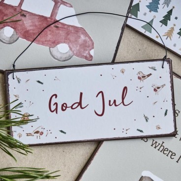 Metalskilt "God Jul" - Ib Laursen