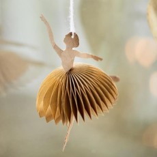 Papirklip t/ ophæng ballerina brun - Ib Laursen H: 13