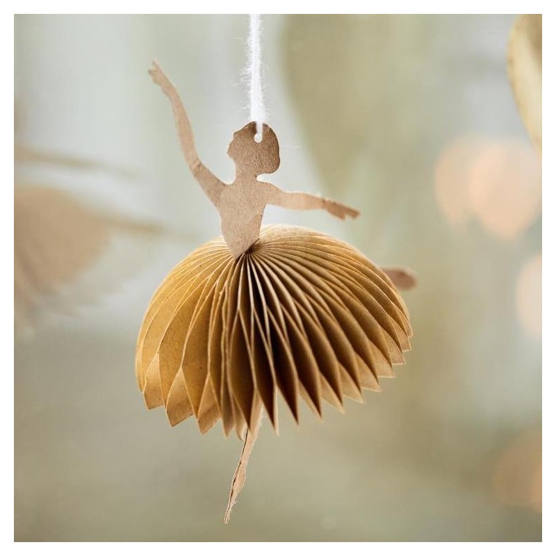 #3 - Papirklip t/ ophæng ballerina brun - Ib Laursen H: 13