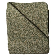 Quilt / Vattæppe "Olivia Sage" råhvidt m/ grønne blade - Au Maison 140x180