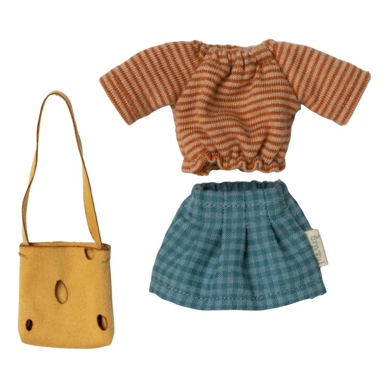 Bluse Nederdel & Taske Mor Mus Maileg