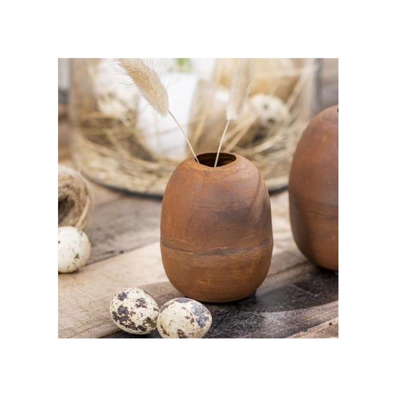 Billede af Vase af metal m/ rust finish - Ib Laursen H: 7,5 cm