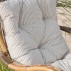 Madrashynde "Asger" natur m/ smalle støvblå striber - Ib Laursen 50x100 cm