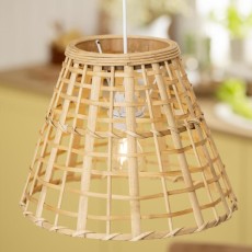 Hængelampe bambus åben flet - Ib Laursen Dia: 33,5 cm