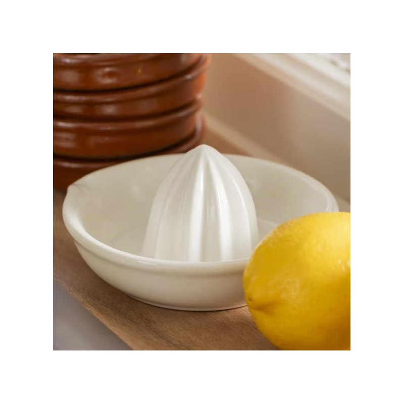 2: Citronpresser af hvid porcelæn - Ib Laursen