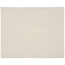 Dækkeserviet beige m/hvide striber - Ib Laursen