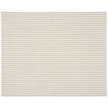 Dækkeserviet beige m/hvide striber - Ib Laursen