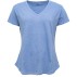 T-shirt basis - støvet blå m/ v-hals - Costamani